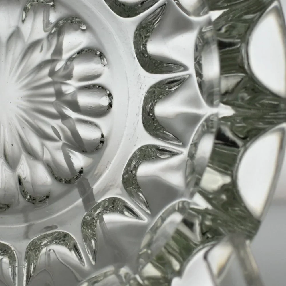 RETRO Glass Ashtray | Vintage 1970s Pressed Glass Heavy Ashtray | Unique Barware - Picture 4 of 7
